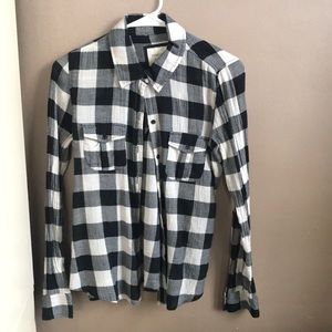 Black and white plaid flannel